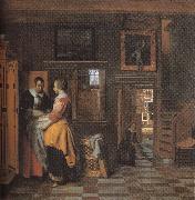 Pieter de Hooch The linen cupboard Spain oil painting artist